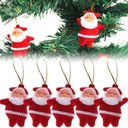 Ver imagem 5 de Kit 9 Mini Papai Noel Pendente Enfeite Natalino para Arvore de Natal Decoração Porta Decorar