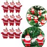 Kit 9 Mini Papai Noel Pendente Enfeite Natalino para Arvore de Natal Decoração Porta Decorar - 2