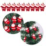 Kit 9 Mini Papai Noel Pendente Enfeite Natalino para Arvore de Natal Decoração Porta Decorar - 11