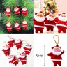 Kit 9 Mini Papai Noel Pendente Enfeite Natalino para Arvore de Natal Decoração Porta Decorar - 3