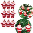 Ver imagem 2 de Kit 9 Mini Papai Noel Pendente Enfeite Natalino para Arvore de Natal Decoração Porta Decorar