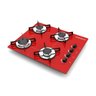 Cooktop Chamalux 4 Bocas Vermelho - Gás Natural - 1