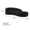 Ver imagem 3 de Divã Recamier Orgânico França 220cm Lado Direito Bouclé