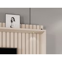 Ver imagem 4 de Estante Home Ripado Absoluto para TV até 65 Polegadas -2 Portas e Nicho com Leds -Rodizio -Carmolar: