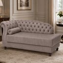 Ver imagem 2 de Chaise 160cm Esquerdo Pomme Veludo Nobre Avelã - Sallar Home