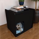 Ver imagem 1 de Mesa de Cabeceira Cama Pet Cães 45x45x40 Preto