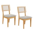 Ver imagem 3 de Kit Mesa de Jantar Orgânica Ripada 6 Lugares Tampo em MDF com Cadeiras Estofadas 160cm Dalla Costa