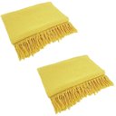 Ver imagem 2 de Kit 2 Mantas para Sofá Tipo Manta Capa de Sofá 2,40 X 1,80 Várias Cores:amarelo