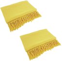 Ver imagem 2 de Kit 2 Mantas para Sofá Tipo Manta Capa de Sofá 2,40 X 1,80 Várias Cores:amarelo