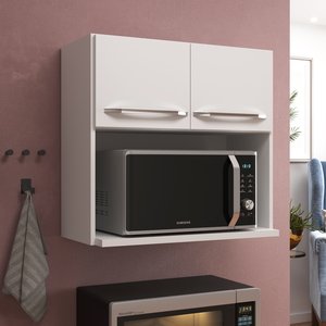 Armário Aéreo Modulado para Microondas Fidelitá Viena 70cm 2 Portas