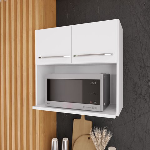 Armário Aéreo Modulado para Microondas Fidelitá Viena 70cm 2 Portas