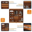 Ver imagem 5 de Guarda-roupa Casal 6 Portas 2 Gavetas Apolo