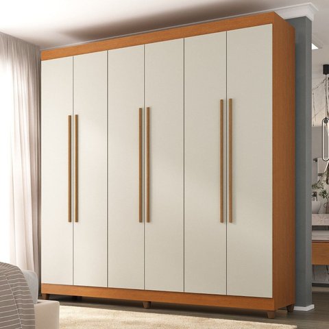 Guarda-roupa Casal 6 Portas 2 Gavetas Apolo