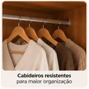 Ver mais imagens de Guarda-Roupa Casal 6 Portas 2 Gavetas Apolo Marrom/Freijó/Off White