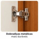 Ver imagem 6 de Guarda-Roupa Casal 6 Portas 2 Gavetas Apolo Marrom/Freijó/Off White