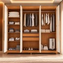 Ver imagem 2 de Guarda-Roupa Casal 6 Portas 2 Gavetas Apolo Marrom/Freijó/Off White