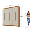 Ver imagem 3 de Guarda-roupa Casal 6 Portas 2 Gavetas Apolo
