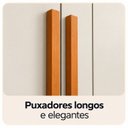 Ver imagem 7 de Guarda-Roupa Casal 6 Portas 2 Gavetas Apolo Marrom/Freijó/Off White