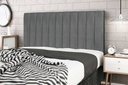 Ver imagem 1 de Cabeceira Casal Jbe Moveis Leblon Bege144cm Para Cama Box 138cm Decoração Quarto - Cinza