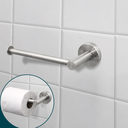 Ver imagem 2 de Porta Papel Higienico Papeleira De Parede Inox Escovado Suporte Para Papel Banheiro Luxo Acessório
