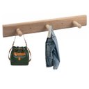 Ver imagem 3 de Kit 4 Cabides em Madeira 3 Pinos Organizador de Parede