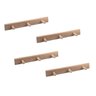Kit 4 Cabides em Madeira 3 Pinos Organizador de Parede - 6