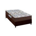 Ver imagem 1 de Cama Box Solteiro: Colchão Espuma D45 Ortobom Iso 150 Mega Firme + Base Crc Suede Brown (88x188)