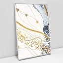 Ver imagem 1 de Quadro Decorativo em Canvas Abstrato Mármore Delicado TaColado Moldura Flutuante 4,5cm Branca 90 x 6
