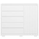 Ver imagem 3 de Cômoda Sapateira para Quarto 1 Porta 5 Gavetas Sardenha A04 Branco - Lyam Decor