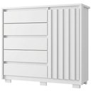 Ver imagem 1 de Cômoda Sapateira para Quarto 1 Porta 5 Gavetas Sardenha A04 Branco - Lyam Decor