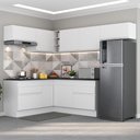 Ver imagem 1 de Armário de Cozinha Completa de Canto com Rodapé Veneza Multimóveis MP2104.891 Branco