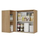 Ver imagem 2 de Armário Aéreo Canto Reto 94 Cm 1 Porta Finesse Capuccino - Thb