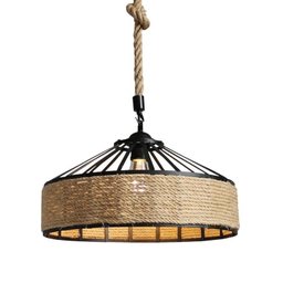Lustre Pendente Corda Sisal 30cm Retro E27 Bivolt - 2
