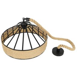 Lustre Pendente Corda Sisal 30cm Retro E27 Bivolt - 3