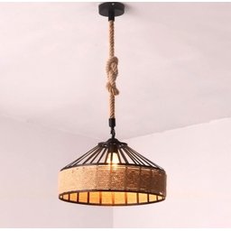 Lustre Pendente Corda Sisal 30cm Retro E27 Bivolt - 7
