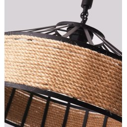 Lustre Pendente Corda Sisal 30cm Retro E27 Bivolt - 6