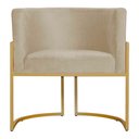 Ver imagem 6 de Poltrona Decorativa Sala de Estar Luana Base Gold Suede