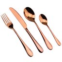 Ver imagem 1 de Faqueiro 24 Peças Rose Gold Cobre Garfo faca Colher Talheres