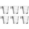 Jogo de Xícaras Vidro Transparente Café Cafezinho 80ml 6 pçs - 1