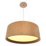 Lustre Pendente Madeira Redondo 40x15cm - 4 Luzes - Freijó - 3