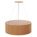 Ver imagem 4 de Lustre Pendente Madeira Redondo 40x15cm - 4 Luzes - Freijó