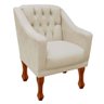 Kit Namoradeira + 2 Poltrona Decorativa Grécia - Dritex:suede Bege - 5