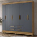 Ver imagem 2 de Guarda Roupa Casal 204cm 8 Portas Vitta Freijó/cinza Z17 - Mpozenato