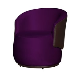 Kit 2 Poltronas para Recepção Confortável Orgânica - Veludo - Sv Decor:roxo - 2