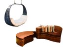 Ver imagem 1 de Kit Big Balanço Tailândia e Chaise Meia Lua em Alumínio para Área, Jardim, Piscina - Argila
