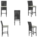Ver imagem 5 de Mesa Bistrô com 4 Banquetas Roma Preta Corda Náutica Estofado 3 Trama Original