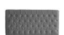 Ver imagem 2 de Kit Estrela Cabeceira de Cama Painel e Calçadeira Baú Botão Cristal King 195 Cm Suede Grafite Eli Mó