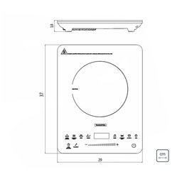 Cooktop de Indução Tramontina 1 Boca Portátil Slim Touch Ei 30 Preto – 127 Volts - 4