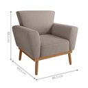 Ver imagem 2 de Poltrona para Sala de Recepção Viana Inca Sépia