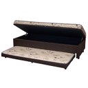 Ver imagem 4 de Cama Box Solteiro Ortopédica Conjugada Baú com Cama Auxiliar 88cm x 51cm D28 Laura Rbf Marrom/Bambuzinho